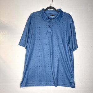 PGA Tour Light Blue Golf Theme All Over Print Dri Fit Polo size xl